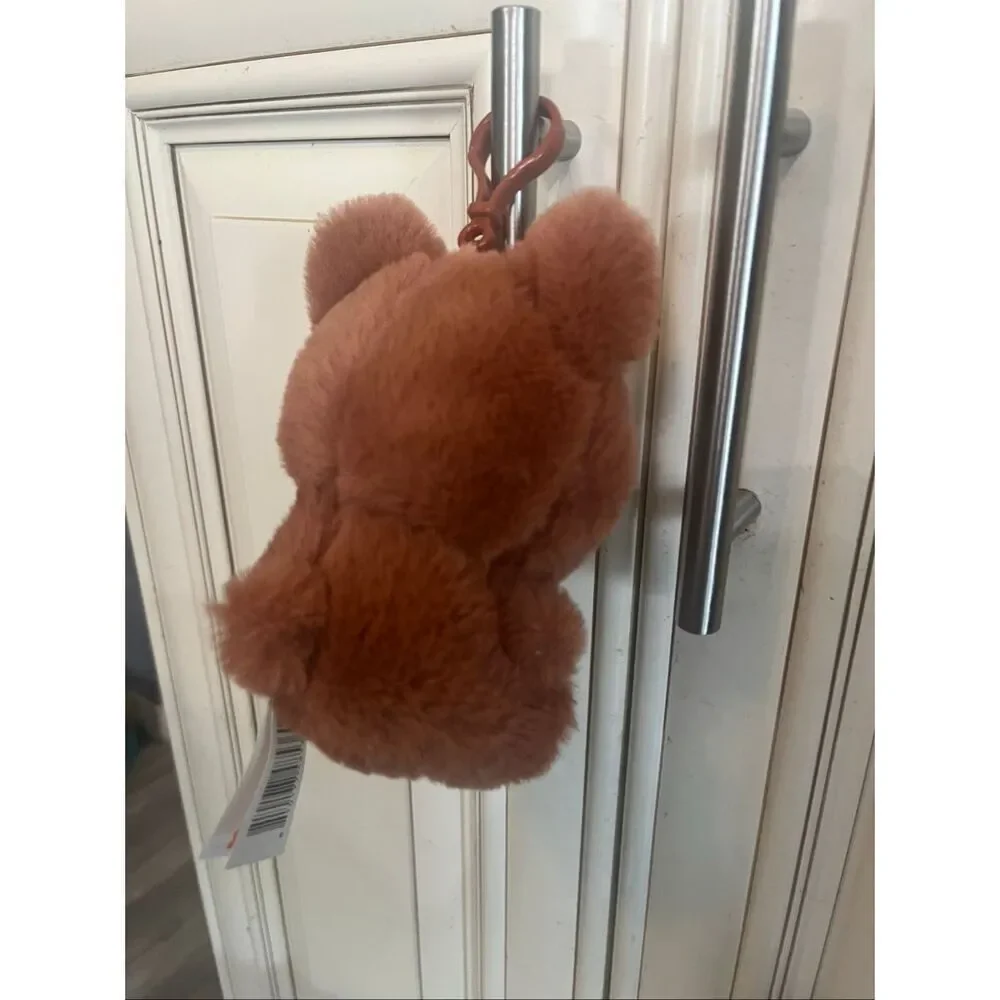 NWOT La Babies Brown WuWu Sparkle Monster Plush Clip-On Keychain Stuffed Toy